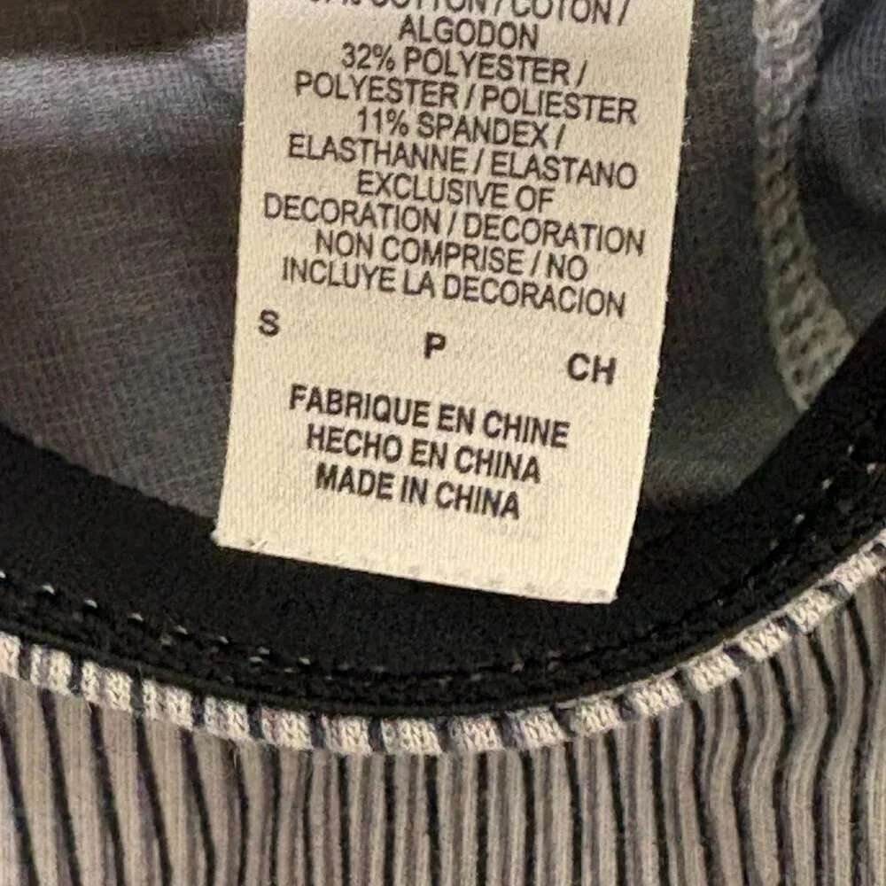 Nike Striped Leggings Gray Black Size Small